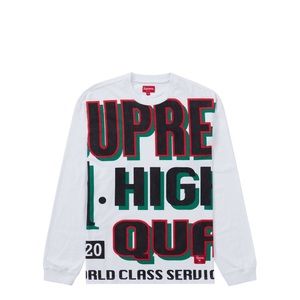 Supreme world class long sleeve white in large